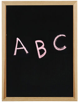 Schoolbord of krijtbord - beschrijfbaar en magnetisch - 30 x 40 cm - houten frame