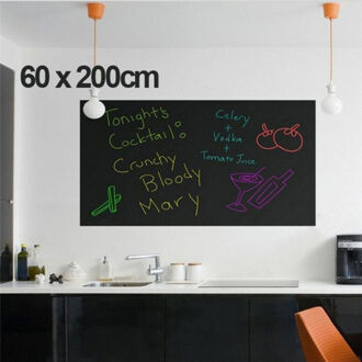 Schoolbord Stickers Schoolbord Verwijderbare Vinyl Trekken Mural Decor Art Krijtbord Muursticker Voor Kinderen Kamers Duurzaam 200Cm X 60Cm