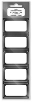 Schooletiketten Zwart/wit 20 Stuks