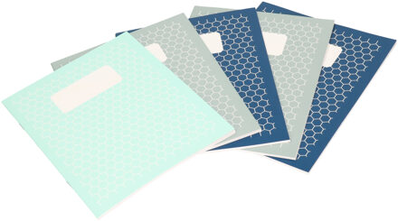 Schoolschriften A5 - 25x stuks - gelinieerd - lijntjesschrift - gekleurd