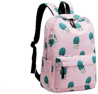 Schooltassen Voor Tienermeisjes Rugzak Vrouwen Waterdichte Leuke Groene Cactus Printing Boek Bag Vrouwelijke School Rugzak Schooltas roze