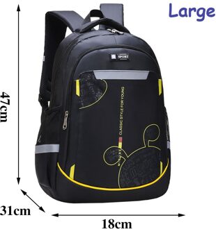 Schooltassen Voor Tieners Jongens Meisjes Grote Capaciteit Cartoon School rugzak Man Rugzakken Vrouw Rugzakken mochila groot zwart