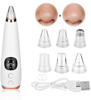 Schoonheid Instrument Elektrische Meeëter Verwijder Vacuüm Pore Cleaning Machine Ultrasone Huid Scrubber Gezicht Schoonheid Instrument wit