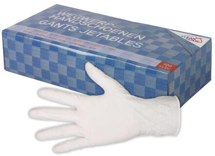 Schoonmaak latex wegwerphandschoenen 100 stuks