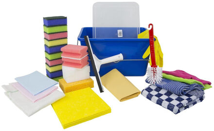 Schoonmaakpakket - 16 delig - schoonmaak artikelen - 12 liter