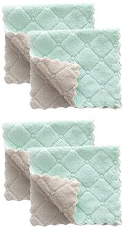 Schoonmaken Rag Doek Super Absorberende Microfiber Keuken Afwas Vaatdoek Dubbele Side Servies Huishoudelijke Reiniging Handdoek # T1P