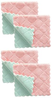 Schoonmaken Rag Doek Super Absorberende Microfiber Keuken Afwas Vaatdoek Dubbele Side Servies Huishoudelijke Reiniging Handdoek # T1P
