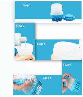 Schoonmaken Wassen Bad Hond Accessoires Massage Borstel Huisdier Baden Tool Palm-Sized Comfortabele Massager Douche Tool Kleur Willekeurige