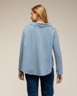 Schoorsteenhals top Blauw