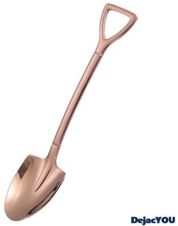 Schop Lepel 304 Roestvrij Stalen Lepel Huishoudelijke Watermeloen Lepel Dessertlepel Ijs Lepel Koffie Lepel Spatel roos gold2