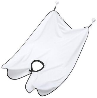 Schort Volwassen Scheren Mouwloze Doek Met Zuignap Scheren Manicure Mantel Kapper Styling Schort Styling Tool Waterdicht wit