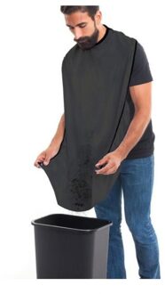 Schort Volwassen Scheren Mouwloze Doek Met Zuignap Scheren Manicure Mantel Kapper Styling Schort Styling Tool Waterdicht zwart