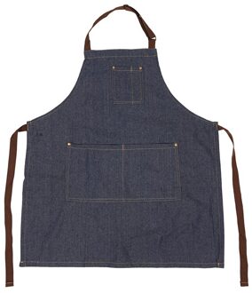 Schorten Denim Eenvoudige Blauw Uniform Unisex Volwassen Jeans Schorten Voor Vrouw Mannen Mannelijke Dame Keuken Koken schortjes
