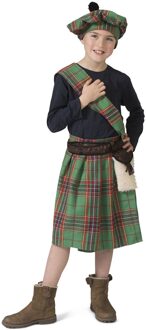 Schots Highlander Kostuum Groen Kind