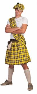 Schotse Highlander pak man geel Geel - Beige - Creme
