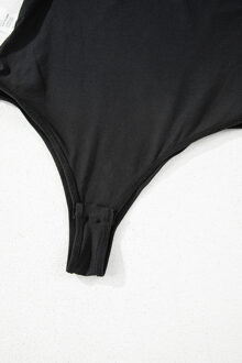 Schouderloze Gelaagde Top Zwart