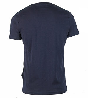 Schouderstreep Marineblauw T-Shirt