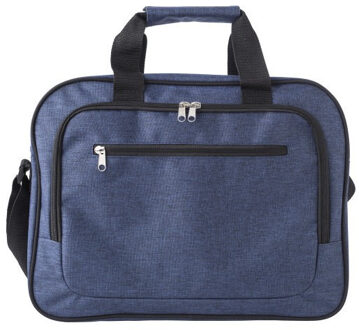 Schoudertas/aktetas/werktas - blauw - 40 x 30 cm - Laptoptas/documententas