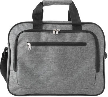 Schoudertas/aktetas/werktas - grijs - 40 x 30 cm - Laptoptas/documententas