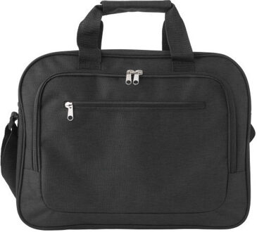 Schoudertas/aktetas/werktas - zwart - 40 x 30 cm - Laptoptas/documententas