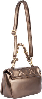 Schoudertas in metallic look Dames DONKER GOUD - One Size