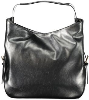 Schoudertas met Metalen Handvatten Zwart - One Size