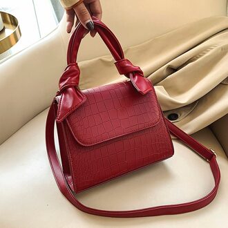Schoudertas Mode Handtas Herfst En Winter Kleine Handtas Hing Flip Textuur Kleine Tas rood