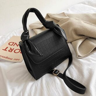 Schoudertas Mode Handtas Herfst En Winter Kleine Handtas Hing Flip Textuur Kleine Tas zwart