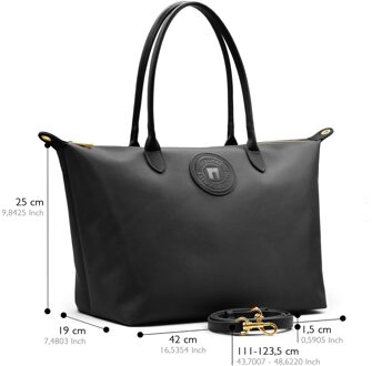 Schoudertas shopper - maat Zwart