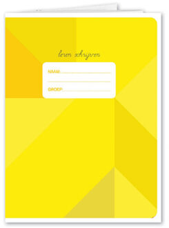 Schrift - A5 formaat - geel - schoolschrift - lijntjes - lijntjesschriften - basisschool