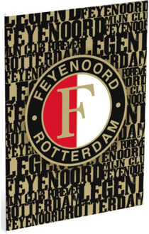 Schrift feyenoord zwart/goud A4 gelijnd