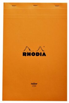 Schrijfblok Rhodia A4 80vel geel lijn