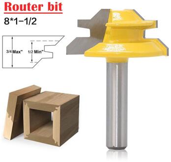 Schrijnwerker Lock Mijter Router Bit 45 Graden Breedte 1-3/8 "Houtbewerking Boor 1/4" Schacht Tenon Cutter houtwerk Frezen