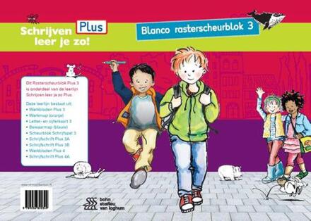 Schrijven leer je zo! Blanco rasterscheurblok PLUS 3 - Boek Henk Schweitzer (9036820340)