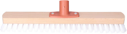 Schrobber - 40 cm - hout - wit - schrobborstel - schoonmaakborstel