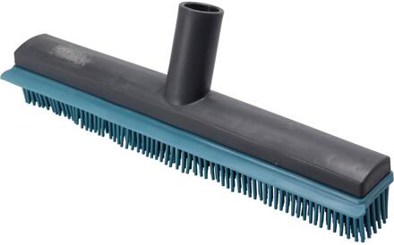 Schrobbezem siliconen 31cm zwart/blauw antraciet