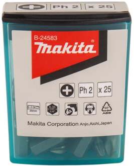 Schroefbit PH2x25mm 25 stuks - B-24583 - B-24583