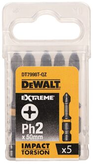 Schroefbits - Extreme Impact Torsion - Phillips Ph2 Impact - 57mm - 5 Stuks