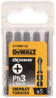 Schroefbits - Extreme Impact Torsion - Phillips Ph3 Impact - 57mm - 5 Stuks