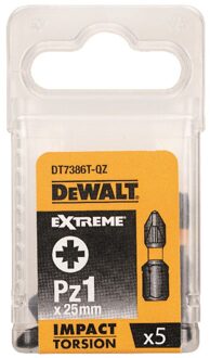 Schroefbits - Extreme Impact Torsion - Pozidriv Pz1 - 25mm - 5 Stuks