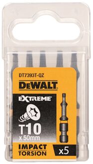 Schroefbits - Extreme Impact Torsion - Torx T10 Impact - 57mm - 5 Stuks