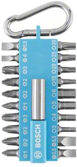 Schroefbitset - Ph/pz/torx/sleuf/zeskant Magnetisch - 25mm - 21-delig