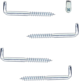 Schroefduim - 8x - staal - kruiskop - 5 cm - schroefhaak - houtdraad - schilderijhaakjes