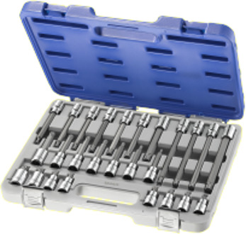 schroevendraaierdoppenset 1/2" XZN® | 26-delig | incl. koffer | E200515 - E200515