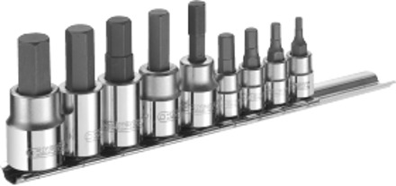 schroevendraaierdoppenset 6-kant | 3/8" en 1/4" | 9-delig | E034802 - E034802