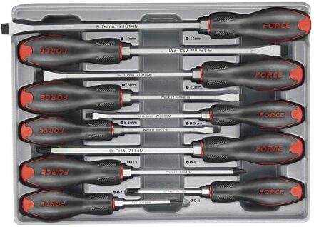 Schroevendraaierset met slagkop Plat & Philips 10 delig 2108