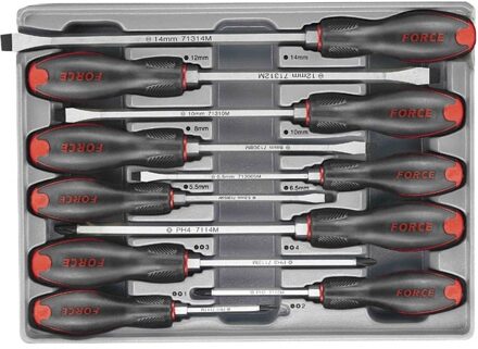 Schroevendraaierset met slagkop Plat & Pozidriv 10 delig 2109