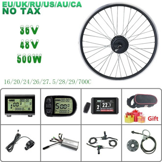 Schuck 36V/48V 500W Electric Bicycle Conversion Kit Hub Motor Wheel with 16-29 inch 700C For Road bike