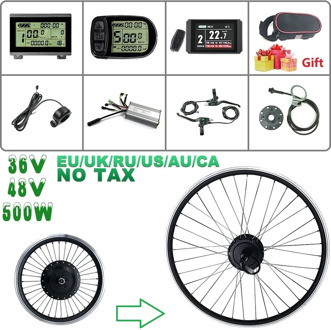 Schuck Ebike Conversion Kit 36/48V 500W Cassette Hub Motor Wheel 16 20 24 26 27.5 28 29 inch For Electric Bicycle Conversion Kit