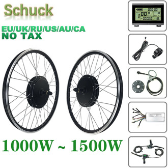 SCHUCK Electric Bicycle Conversion Kit 48V 1000W 1500W 20-29inch 700C Brushless Toothless Motor Wheel Ebike Conversion kit